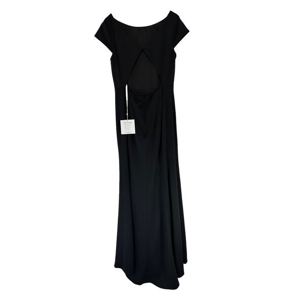WATTERS Bridesmaid Formal Wedding Black Open Back Parker Maxi Gown Size 12 - Picture 9 of 13